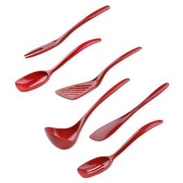 Hutzler - 6 Piece Melamine Mini 7.5 Inch Cooking Utensil Set - Red
