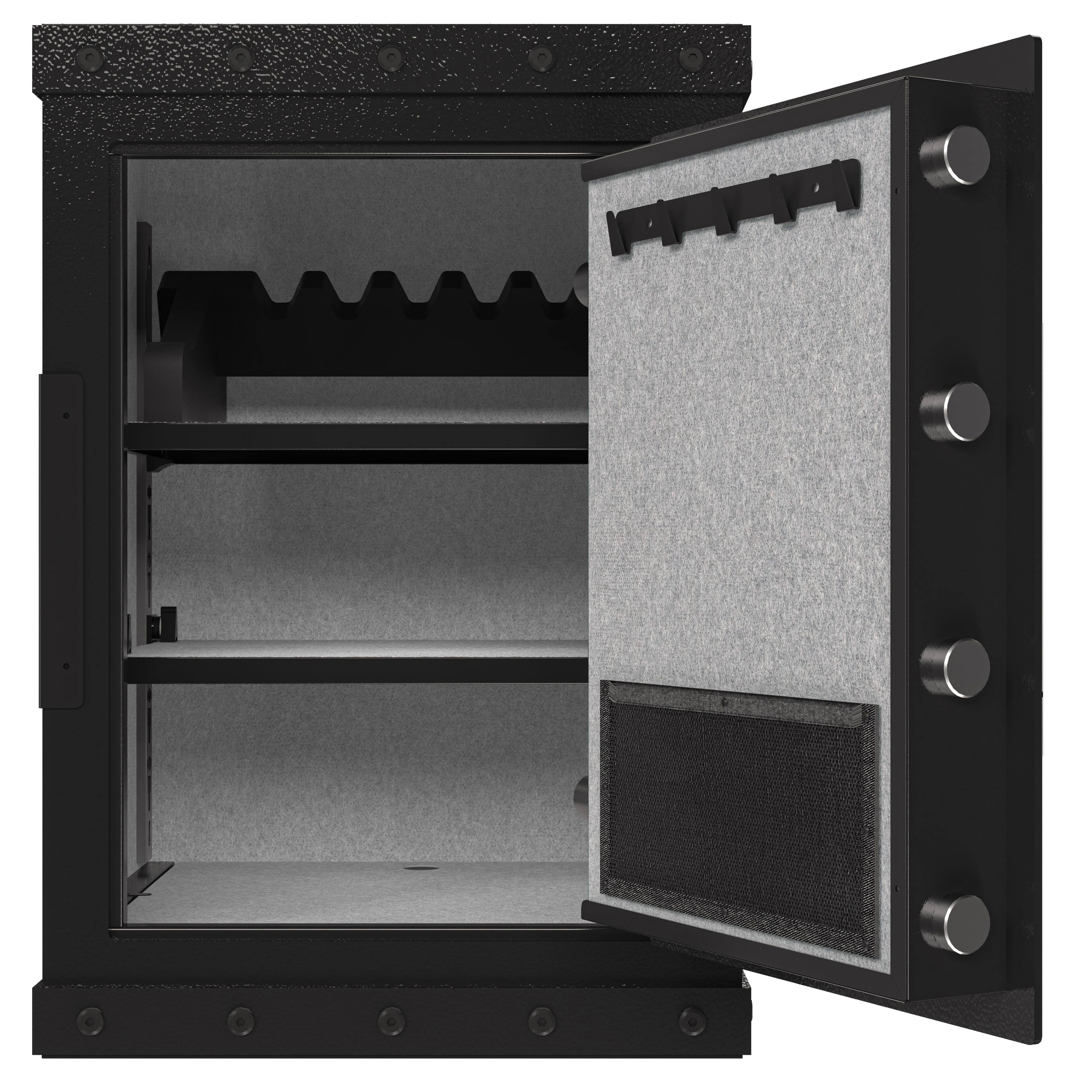 Angle. Lycvki - Large Steel Digital Safe with Biometric Lock and Removable Shelf for Home Office.