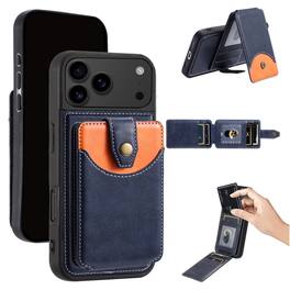 Dteck - For Apple iPhone 17 Pro Max Case,2-in-1 Magnetic Detachable PU Leather Wallet Flip Stand Card Holder TPU Inner Cover - Blue