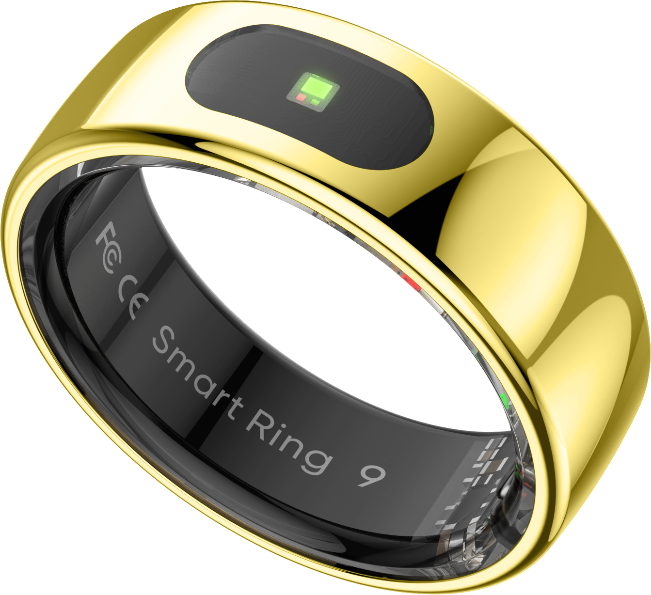 IMIKI - Smart Ring – Waterproof Fitness Tracker w/ Health & Sleep Monitoring, Touch Function – Size Before You Buy – Size 9 - 24K Gold - (2025)