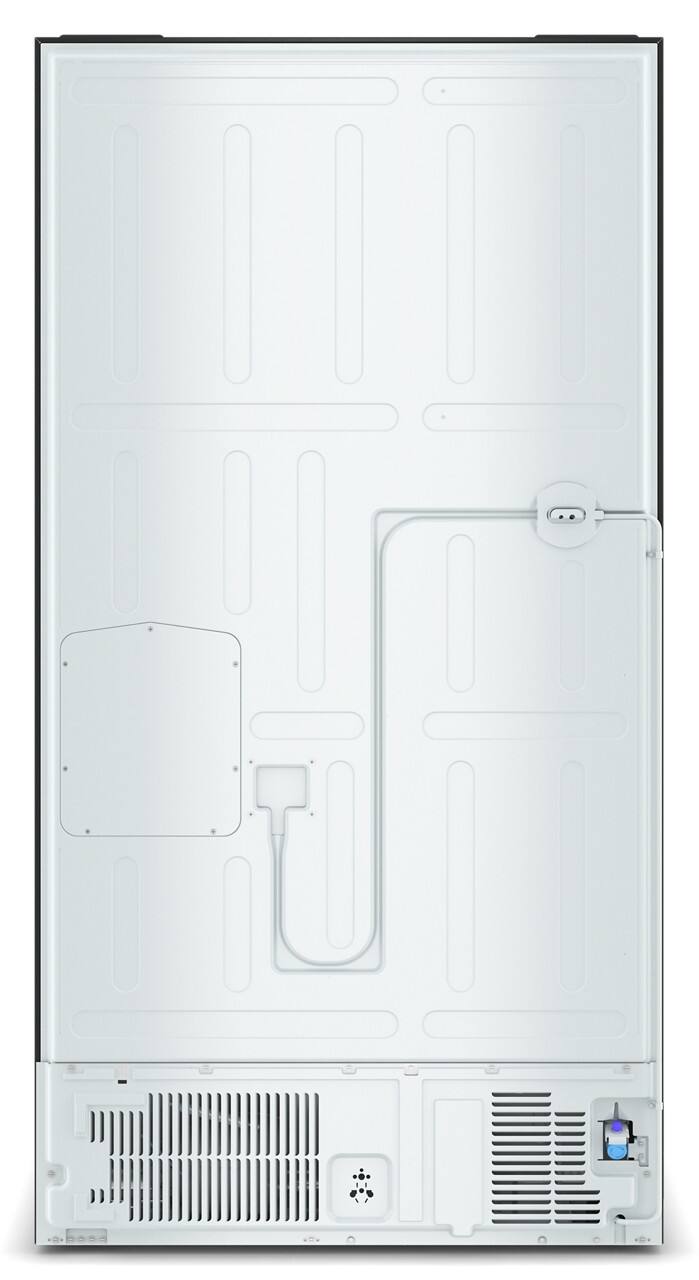 Back. Whirlpool - 23 Cu. Ft. French Door Refrigerator with In-Door Water and Ice - Black Stainless Finish.