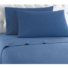Shavel Home Products - Shavel Micro Flannel High Quality Sheet Set - King Flat/Fitted Sheet 2-Pillowcase 21x40" - Smokey Mt Blue - Smokey mt. Blue
