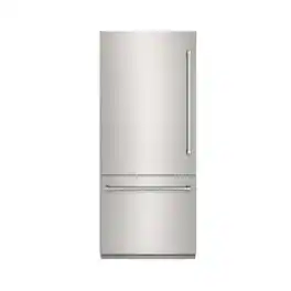 Kucht - 36 in. 19.8 cu ft. Built-In Bottom Freezer Refrigerator in Panel Ready - Panels and Handles Included - Stainless Steel