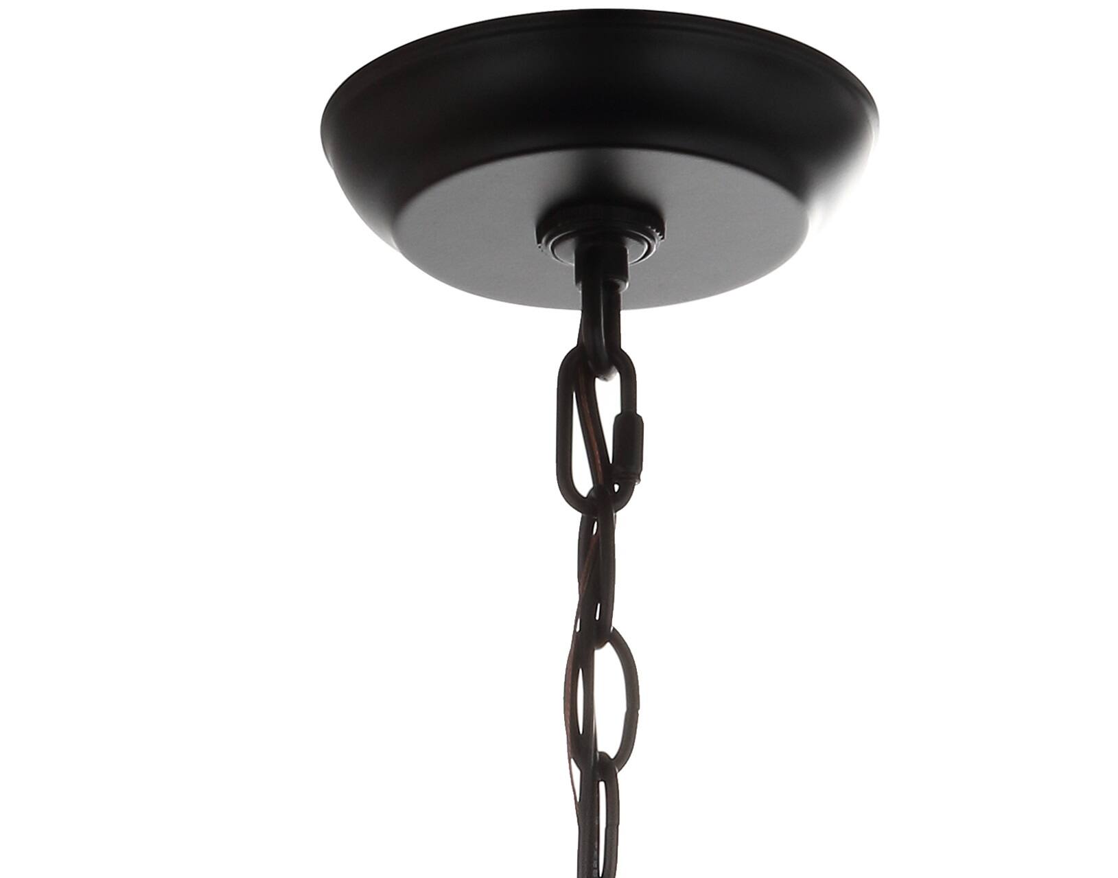Alt View 4. Jonathan Y - Bevin 12" Metal/Crystal LED Pendant, Oil Rubbed Bronze - Oil Rubbed Bronze.
