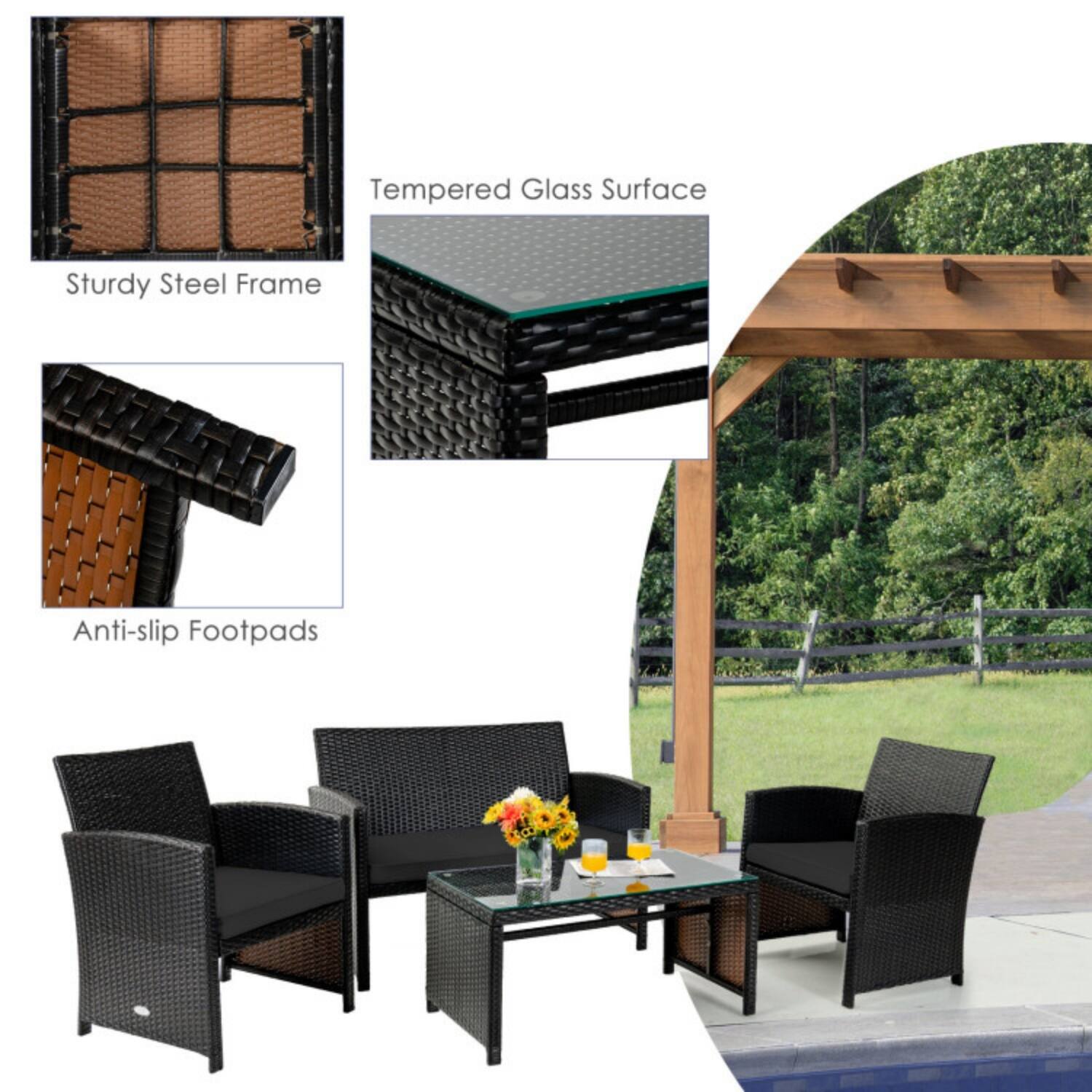 Tempered Glass Surface  
Sturdy Steel Frame  
Anti-slip Footpads