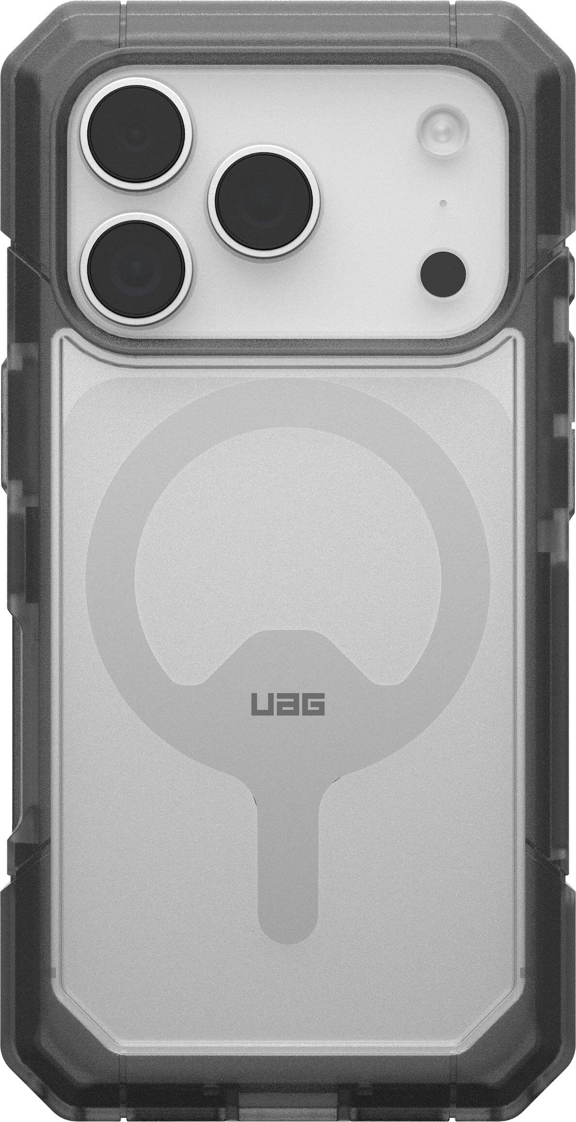 Alt View 4. UAG - Trooper Series case with MagSafe for Apple iPhone 18 Pro/iPhone 17 Pro - Clear/Ash.