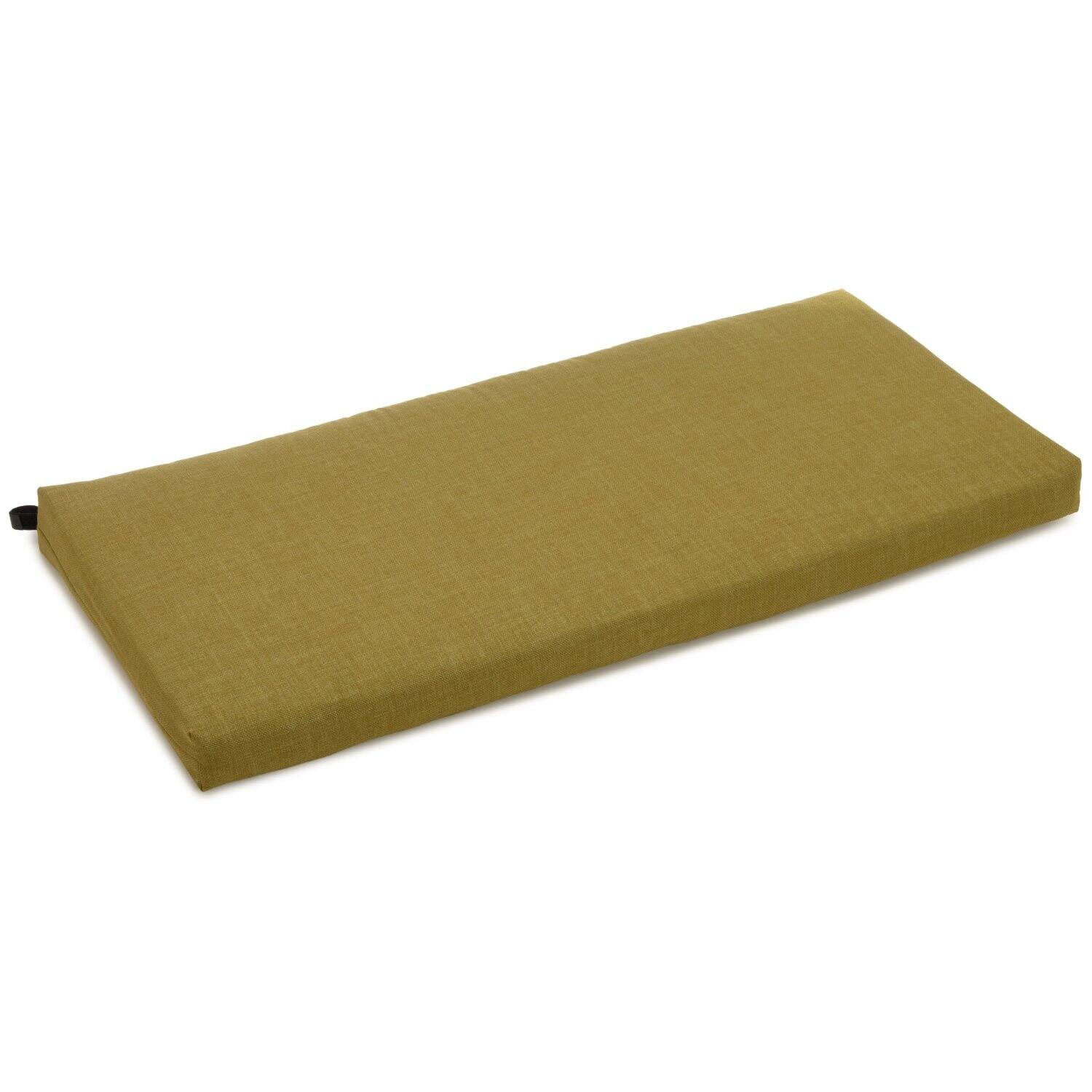 Front. Blazing Needles - 40-inch by 19-inch Outdoor Spun Polyester Loveseat Cushion - Avocado.