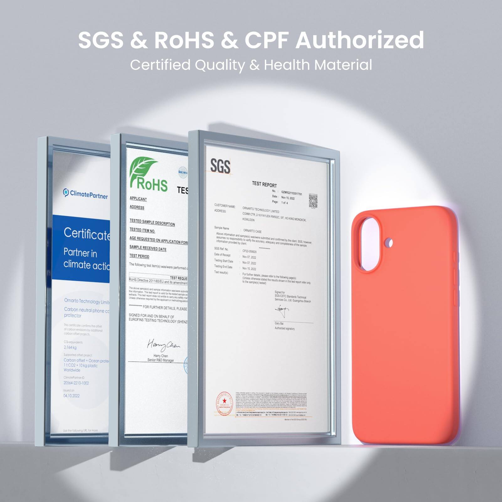SGS & RoHS & CPF Authorized
Certified Quality & Health Material

SGS TEST REPORT

ClimatePartner
Certificate
Partner in climate action

RoHS TES

Hang Clean

SGS TEST REPORT

Hang Clean