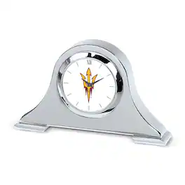 Jardine - Arizona State Sun Devils Primary Team Logo Napoleon Desk Clock - Silver