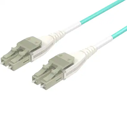 Front. Sanoxy - 5m/50ft OM3 High-Performance LC/LC Uniboot OM3 Multimode Fiber Optic Cable - Aqua.