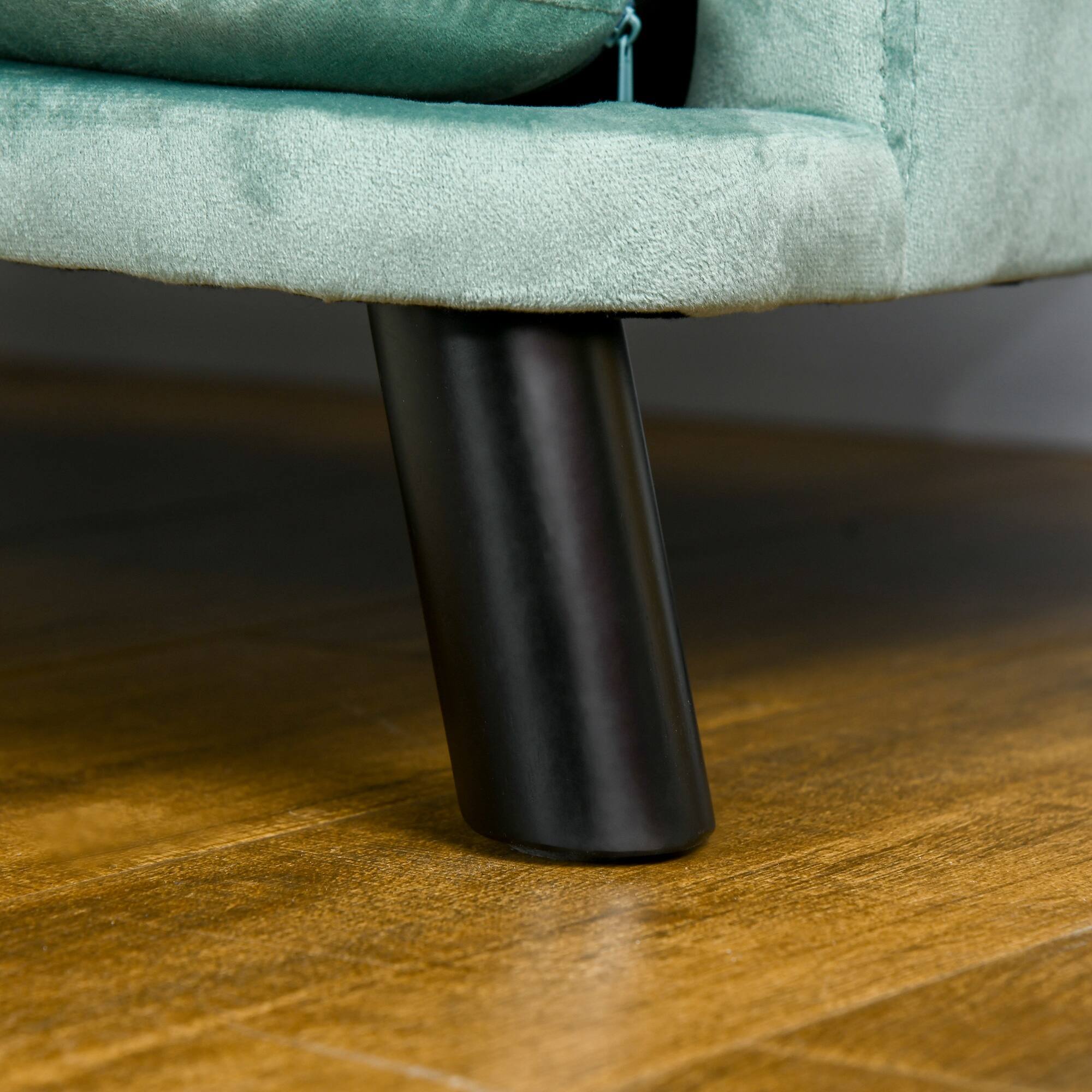 Alt View 5. Pawhut - Velvet Large Dog Couch with Foam Cushion, Soft and Cute Dog Bed with Pearl Design, Big and Medium Dogs - Green.