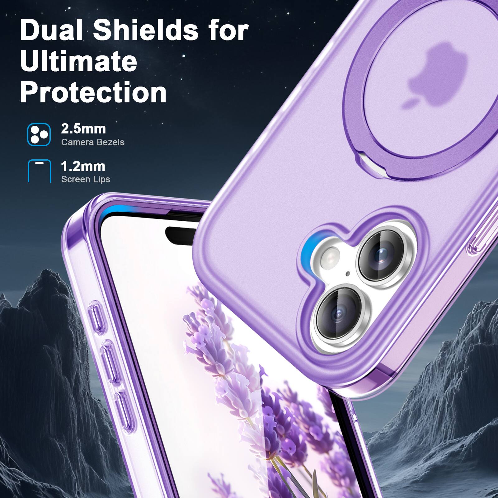Dual Shields for Ultimate Protection

- 2.5mm Camera Bezels
- 1.2mm Screen Lips