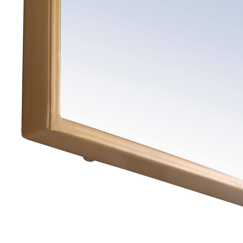 Alt View 9. Elegant Decor - Metal frame Rectangle Mirror 24 inch Brass finish - Brass.