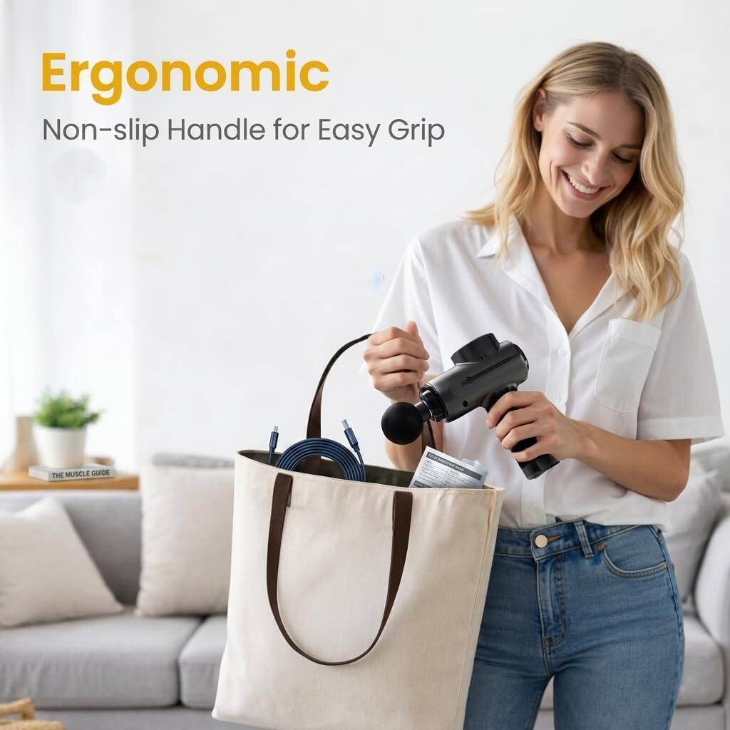 Ergonomic Non-slip Handle for Easy Grip  
THE MUSCLE GUIDE