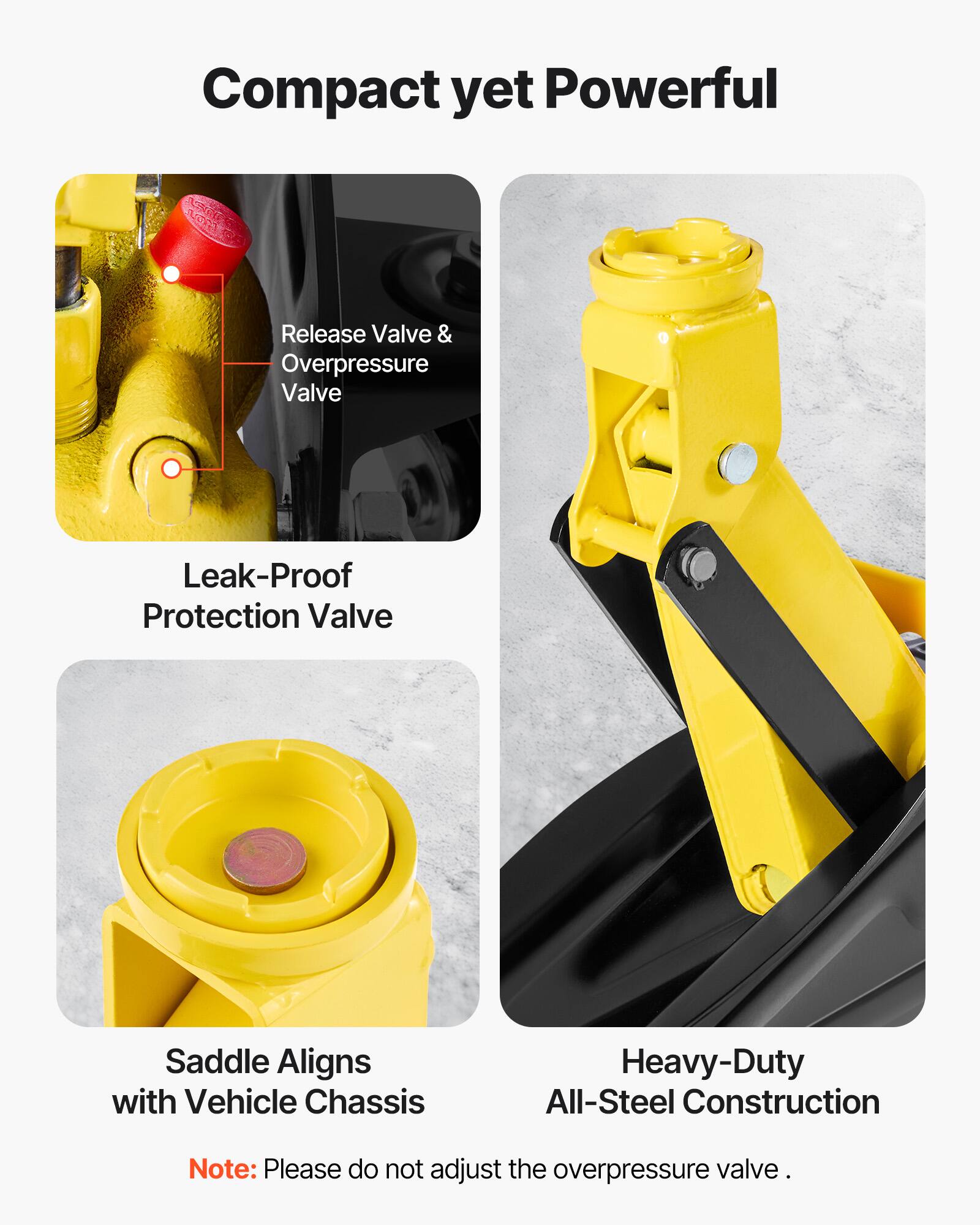 Compact yet Powerful

- Release Valve & Overpressure Valve
- Leak-Proof Protection Valve
- Saddle Aligns with Vehicle Chassis
- Heavy-Duty All-Steel Construction

Note: Please do not adjust the overpressure valve.
