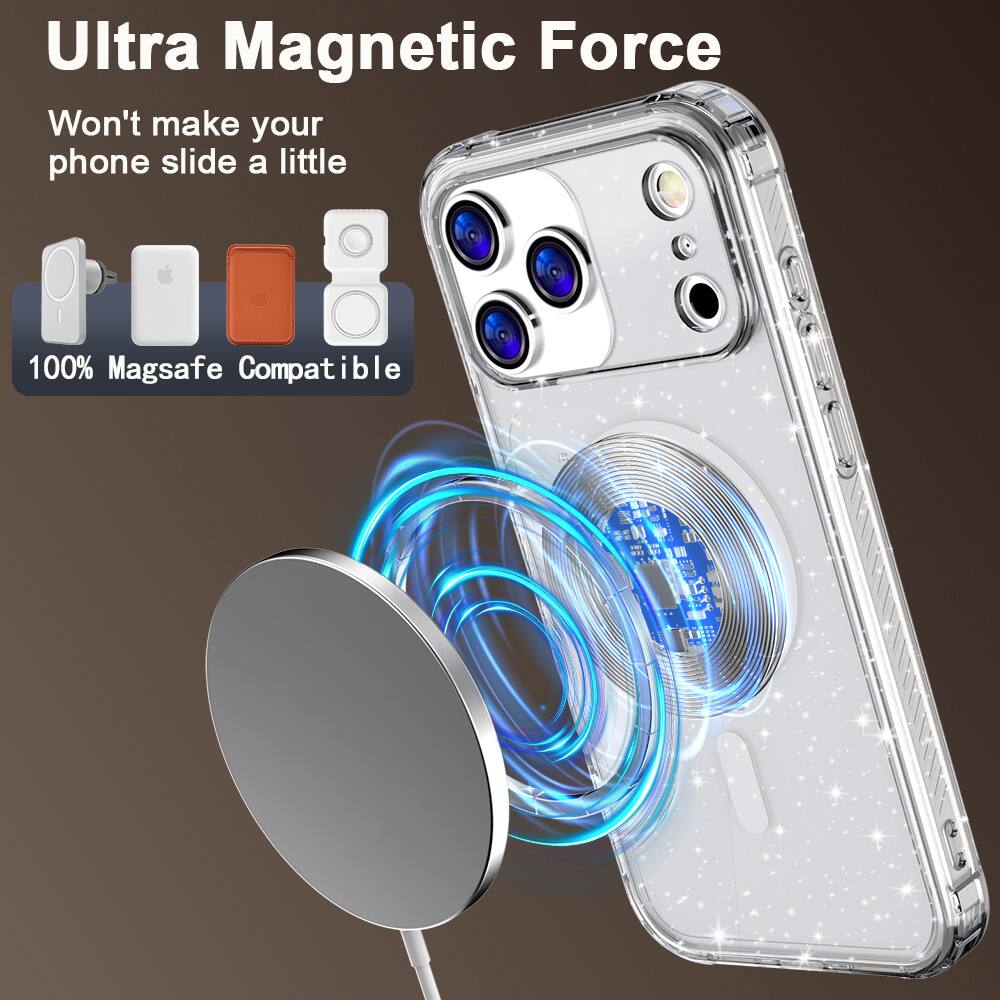 Ultra Magnetic Force  
Won't make your phone slide a little  
100% Magsafe Compatible