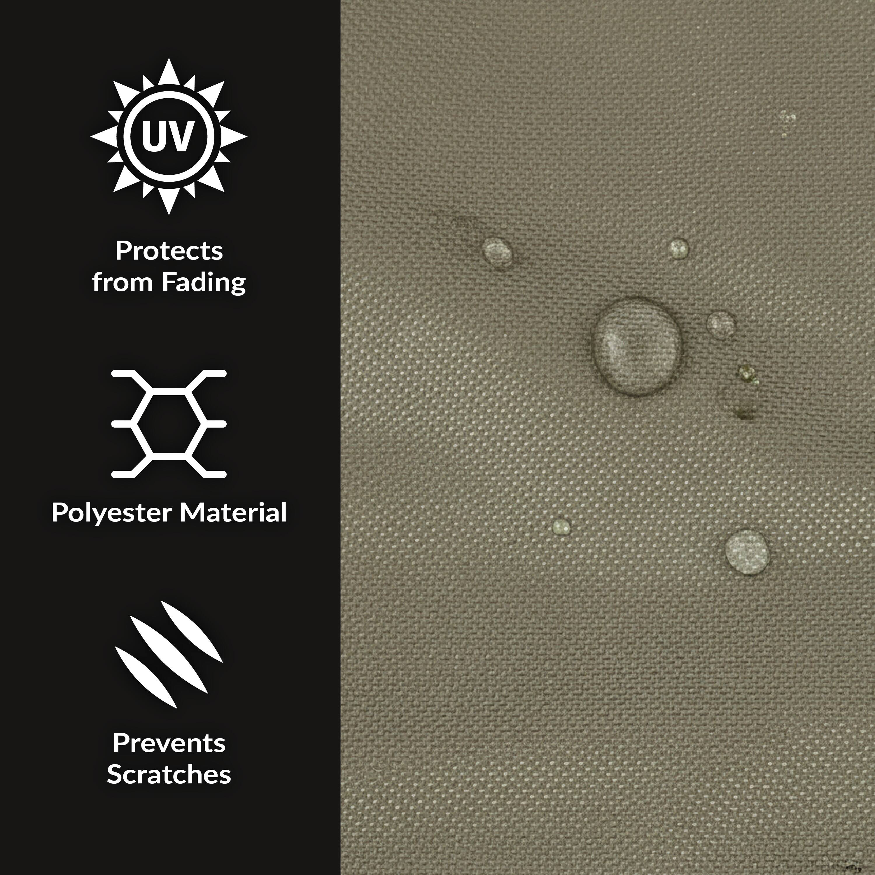 - UV Protects from Fading
- Polyester Material
- Prevents Scratches