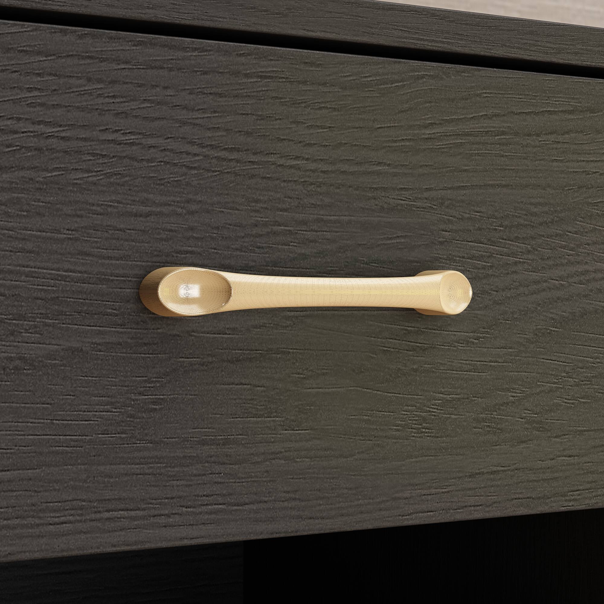 Alt View 1. FUFU & GAGA - Modern Single Drawer Nightstand Bedside Table with Gold Metal Legs Accent End Table with Storage for Bedroom Living Room - Black.