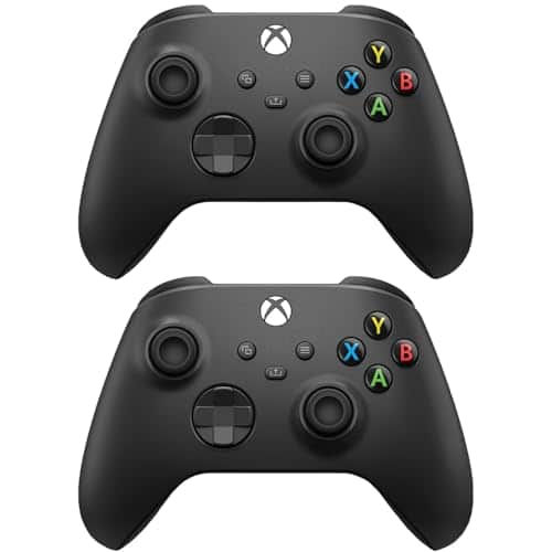 Microsoft - Xbox Core Wireless Controller 2-Pack Bundle - Xbox Series X|S, Xbox One, and Windows Devices - Carbon Black