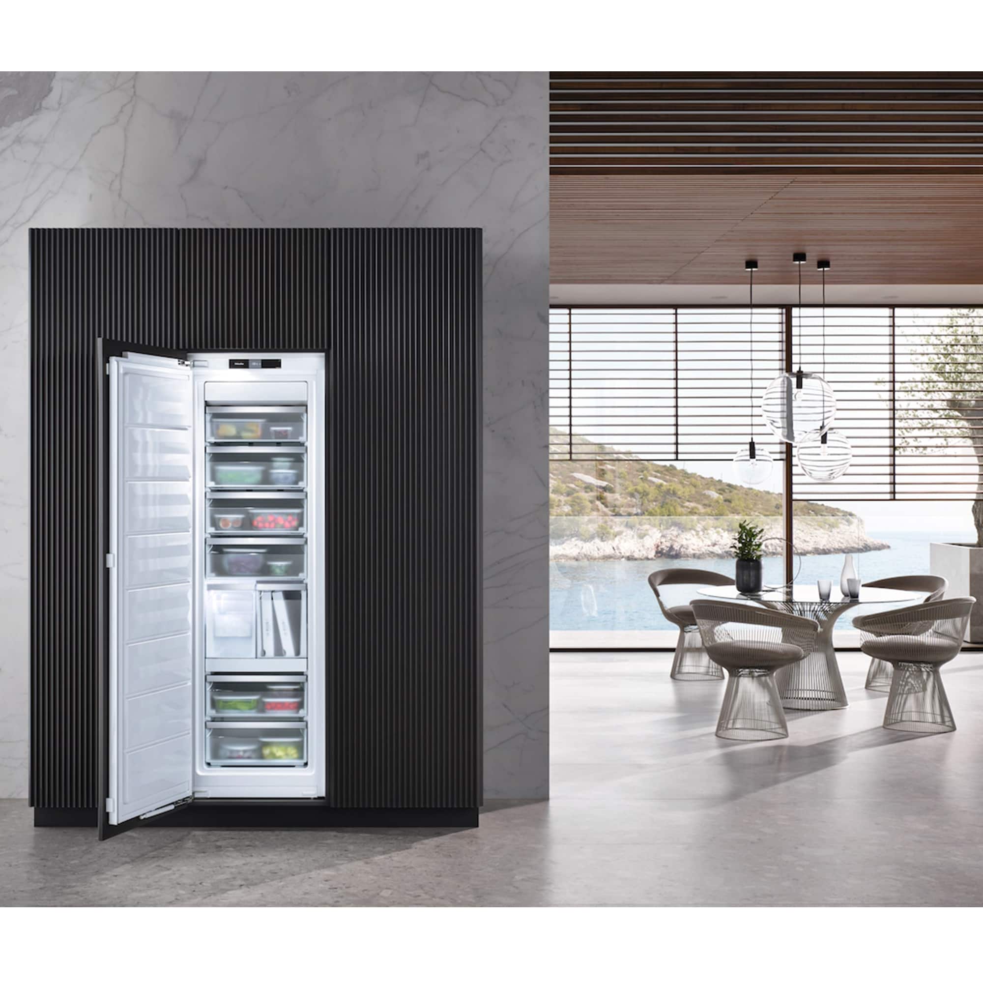 Alt View 2. Miele - FNS 7794E 7.5 Cubic Ft. PerfectCool Upright Built- in Smart Freezer.