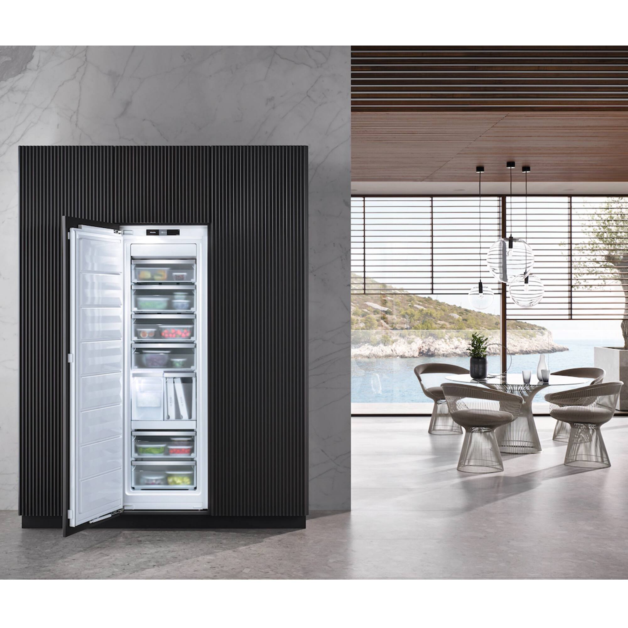 Alt View 2. Miele - FNS 7794E 7.5 Cubic Ft.  PerfectCool  Upright Built- in Smart Freezer.