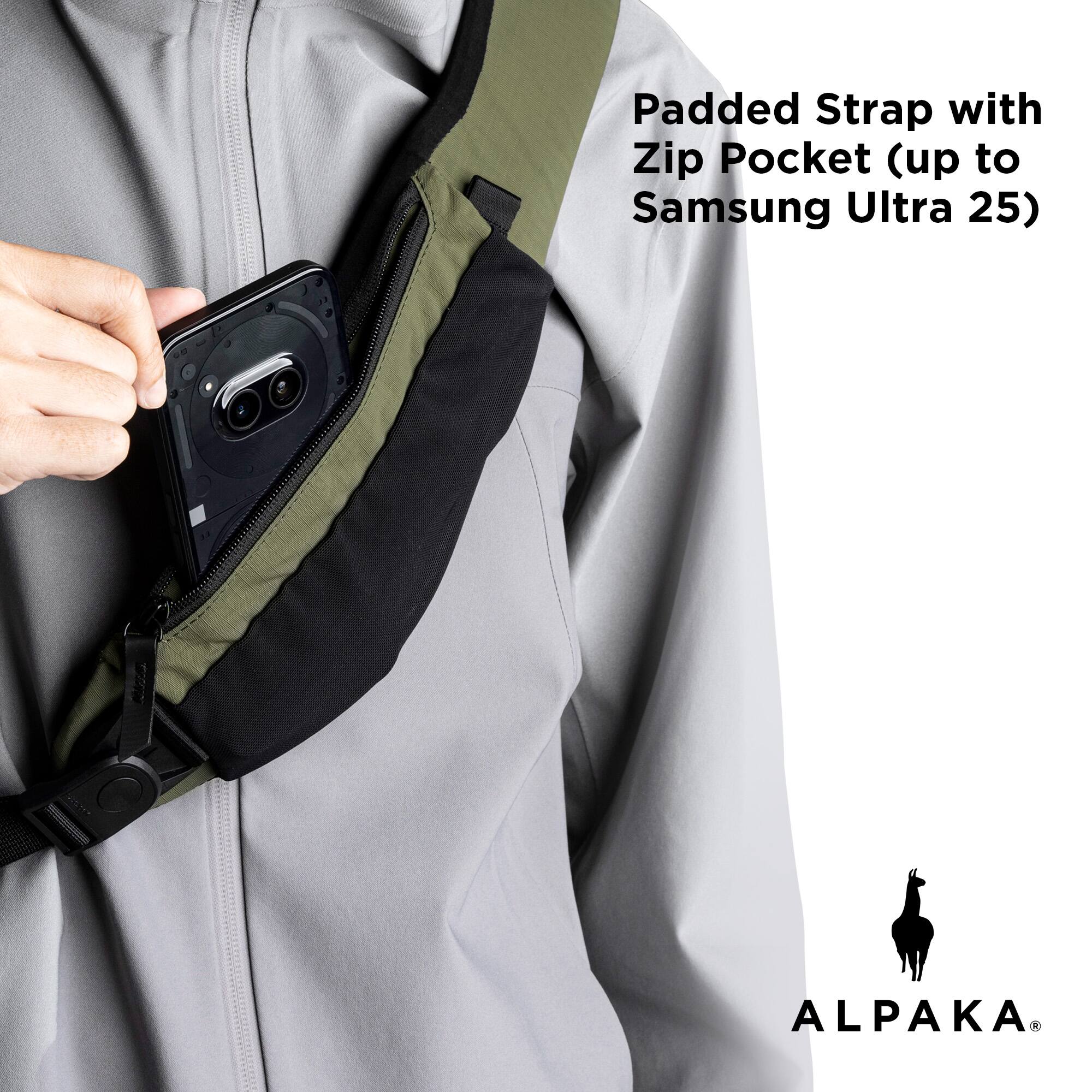 Padded Strap with Zip Pocket (up to Samsung Ultra 25)  
ALPAKA®