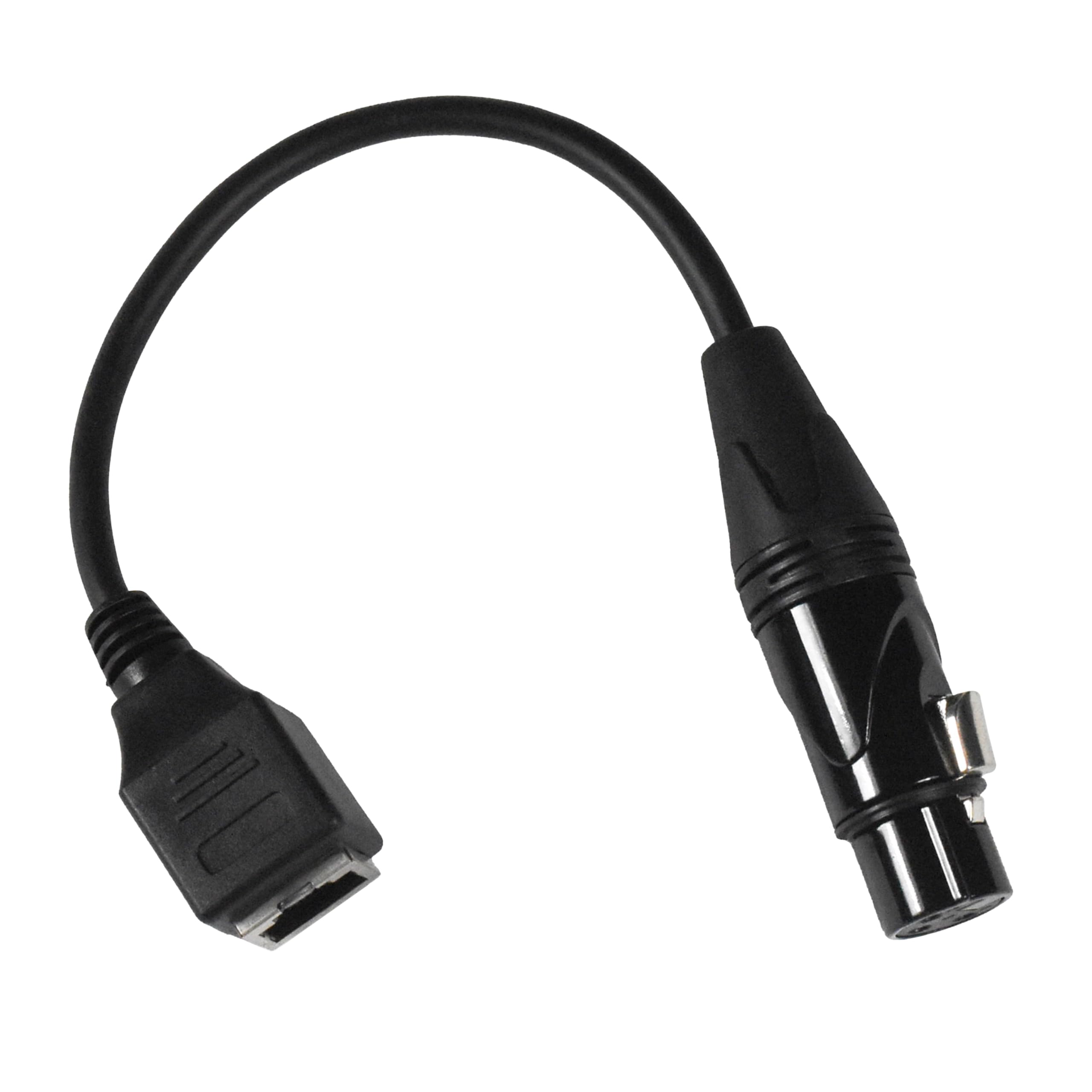 Alt View 4. HQRP - 2-Pack 3-Pin XLR Female to RJ45 DMX512 Adapter Cables, 8 in, Compatible with DMX-CON Controller Series - Black.