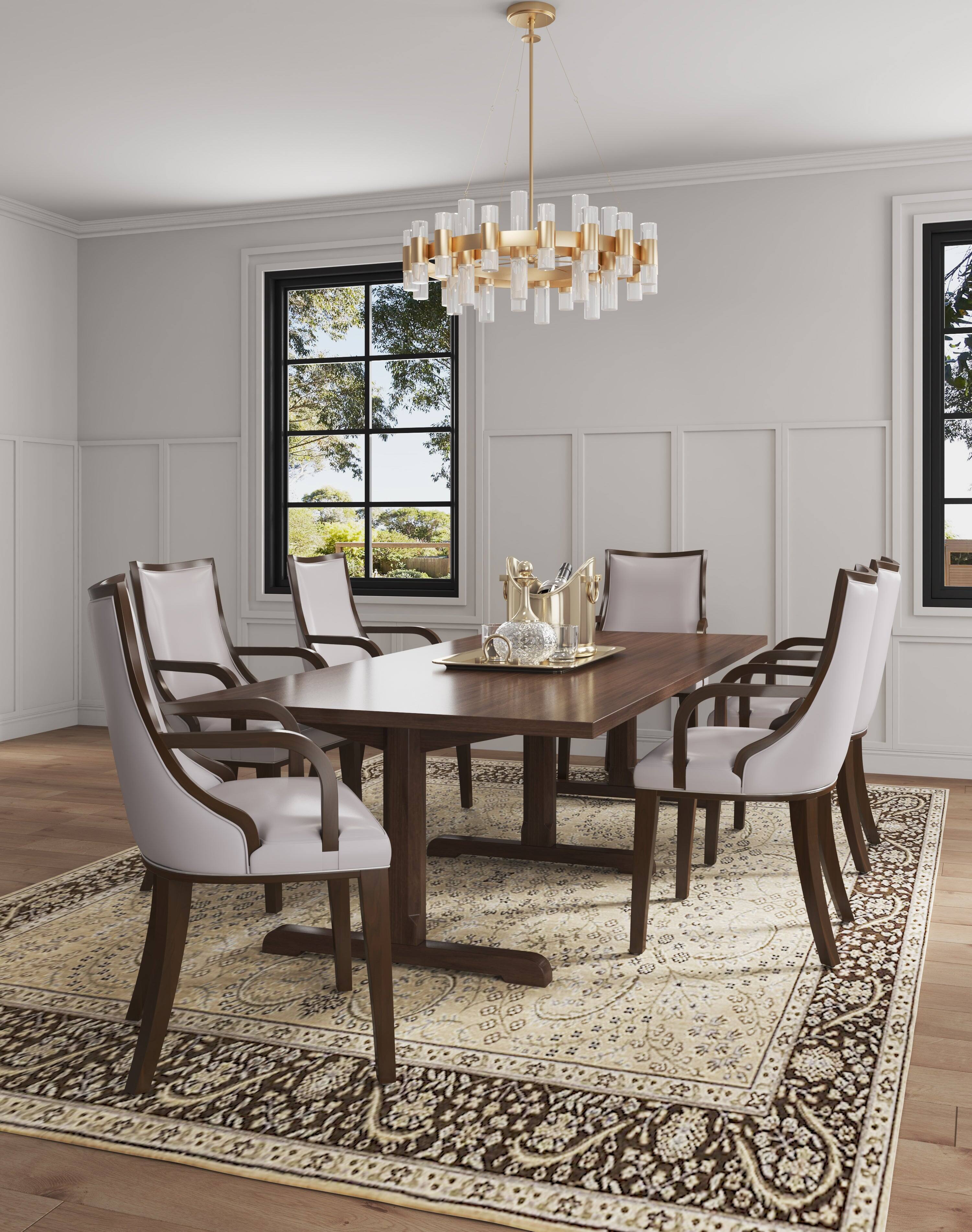 Angle. Manhattan Comfort - Grand Traditional 6-Piece Dining Chair Set - Light Gray.