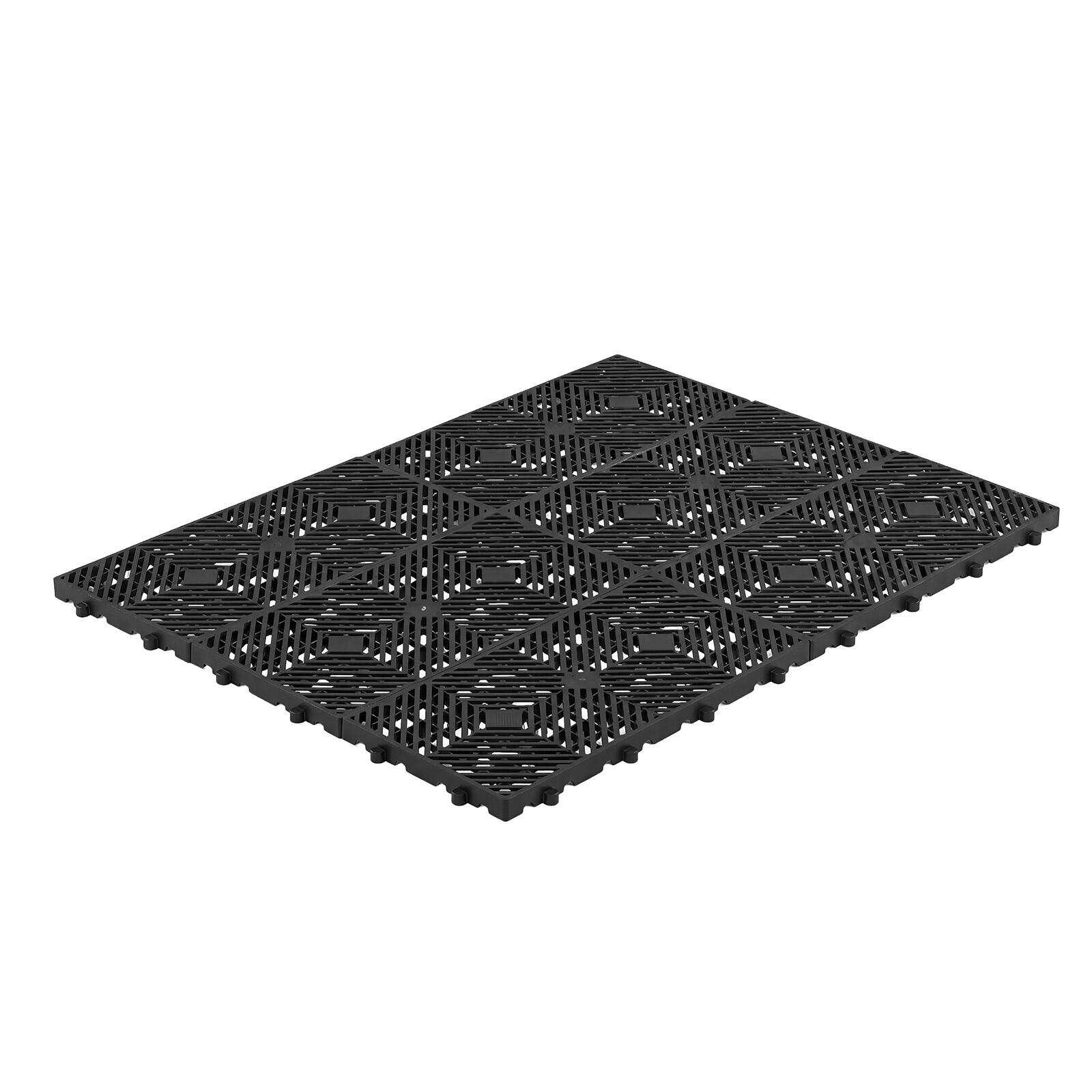 Alt View 5. VEVOR - Plastic Pallets, 6 Pcs Plastic Pallets for Basement Storage, Nestable Lightweight Waterproof Storage Pad with Breathable - Black.