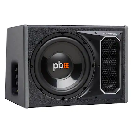 Front. Powerbass - PowerBass PS-AWB121 - 12" Single Loaded Amplified Ported Enclosure - Black/Gray.