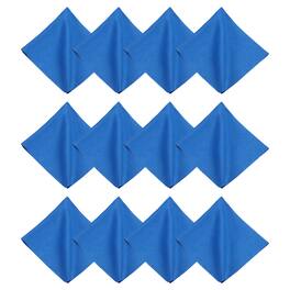 Unique Bargains - 12pcs Microfiber Cleaning Cloth 12x12 inch for Glasses Screens Phones Lenses - Sapphire
