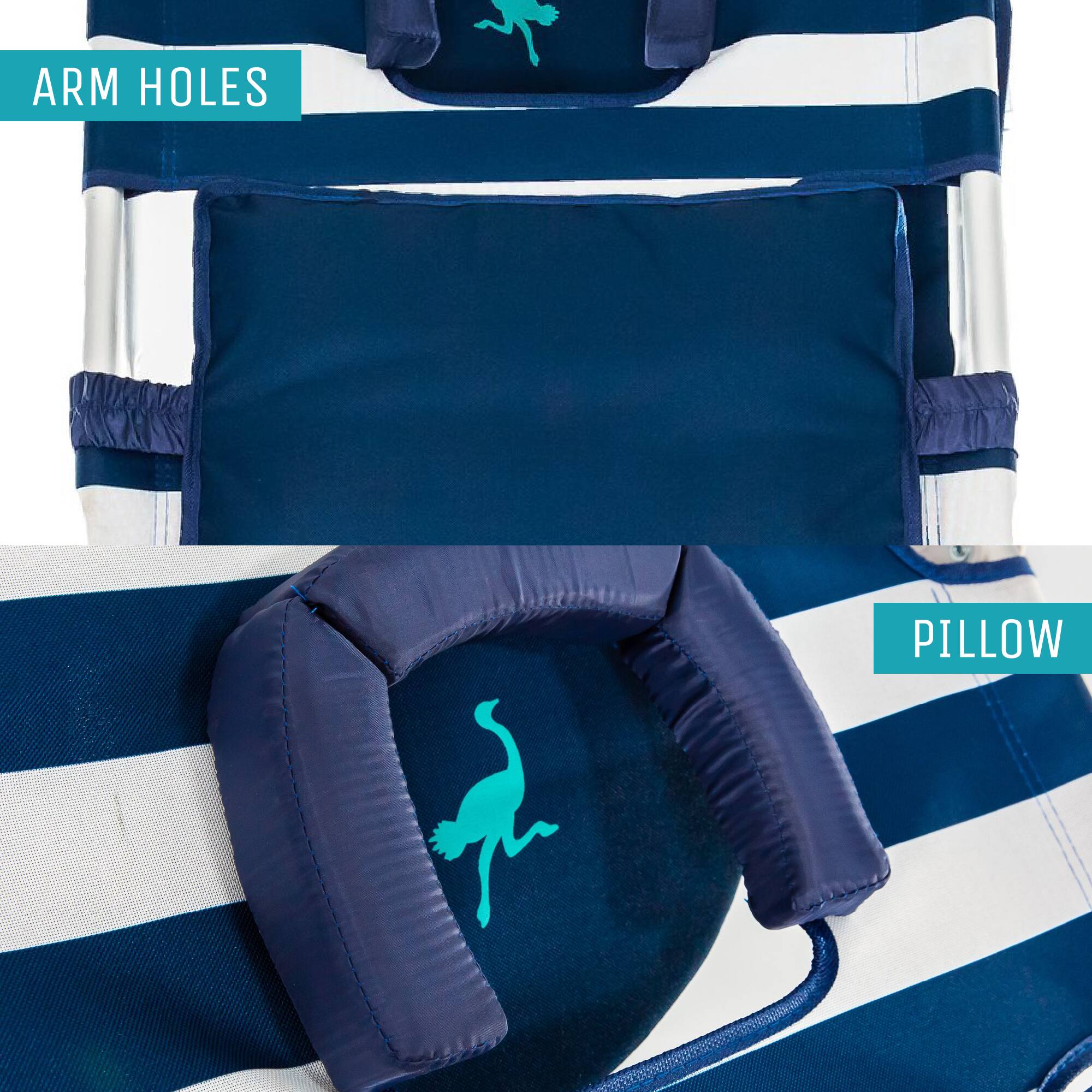 ARM HOLES  
PILLOW