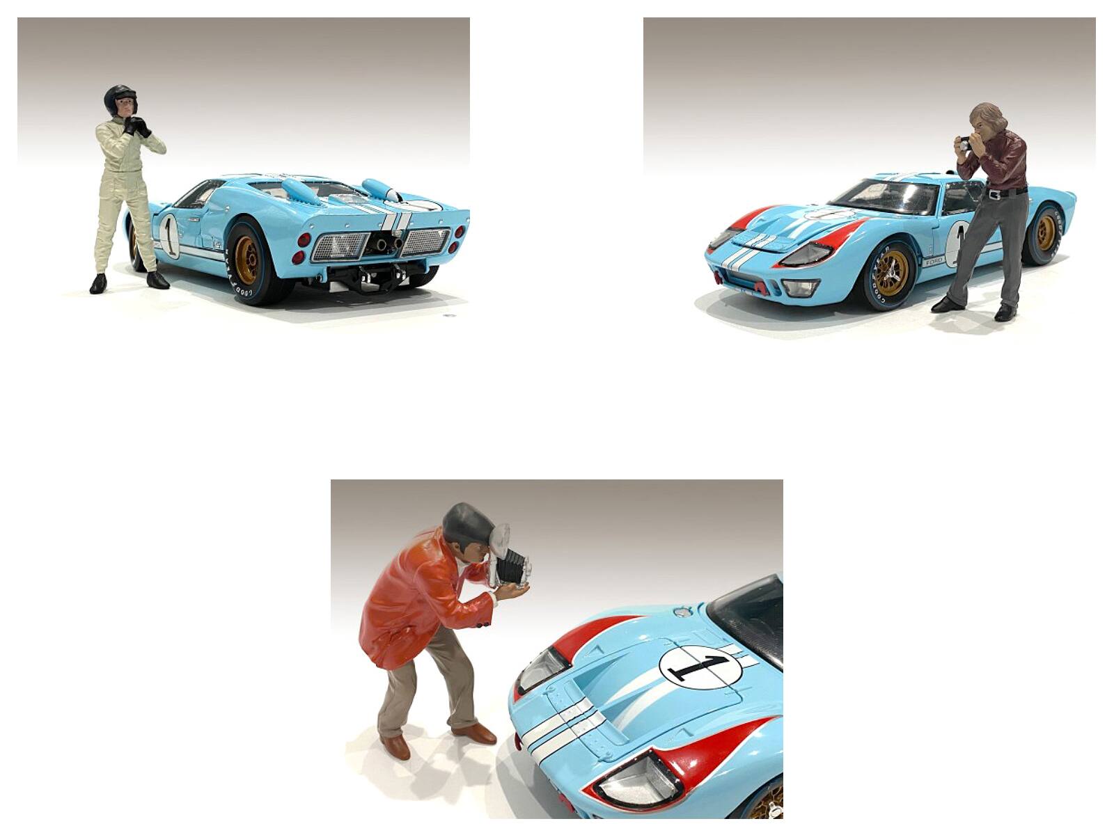 Alt View 1. American Diorama - "Race Day 1" 6 piece Figurine Set for 1/18 Scale Models by American Diorama.