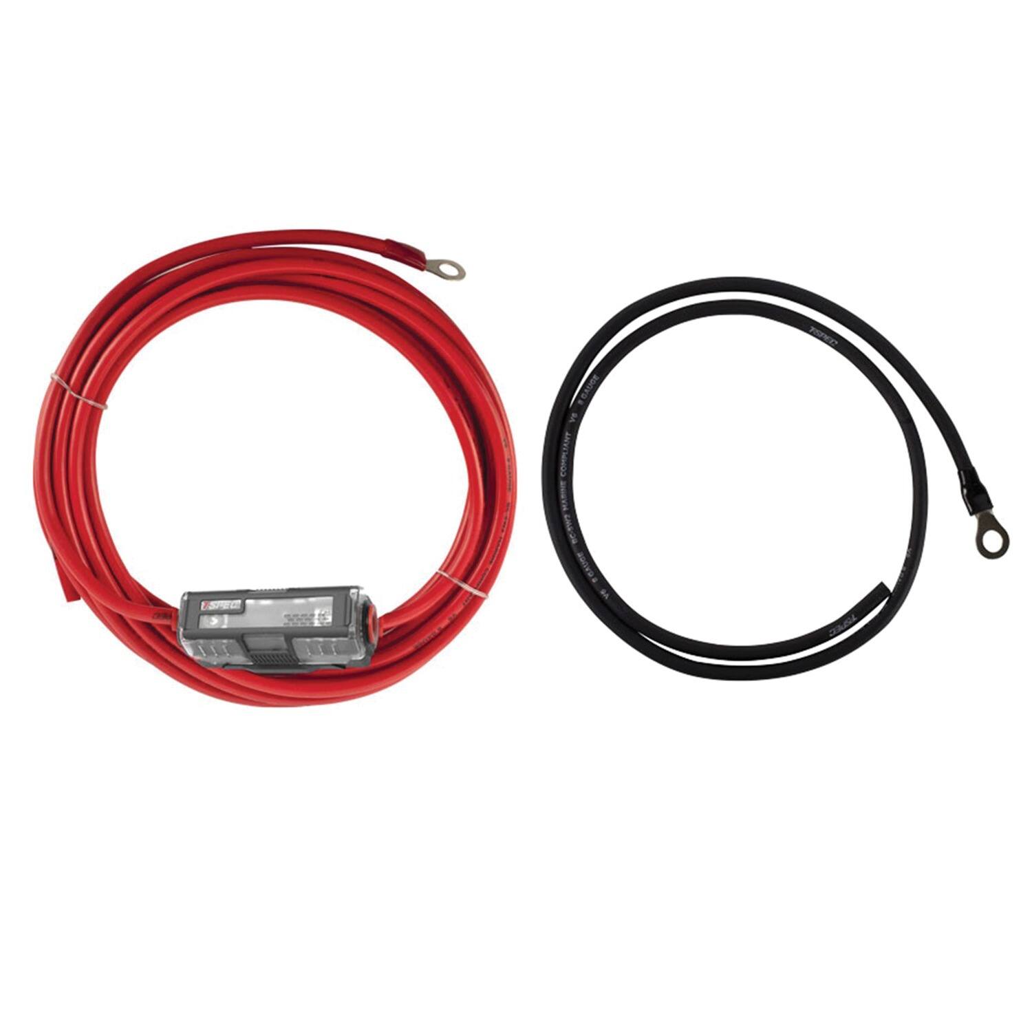 Left. T-Spec - T-spec V8-ak8 V8 Series 600-watt 8-gauge Mini-anl Amp Installation Kit With Rca Cables - Red.