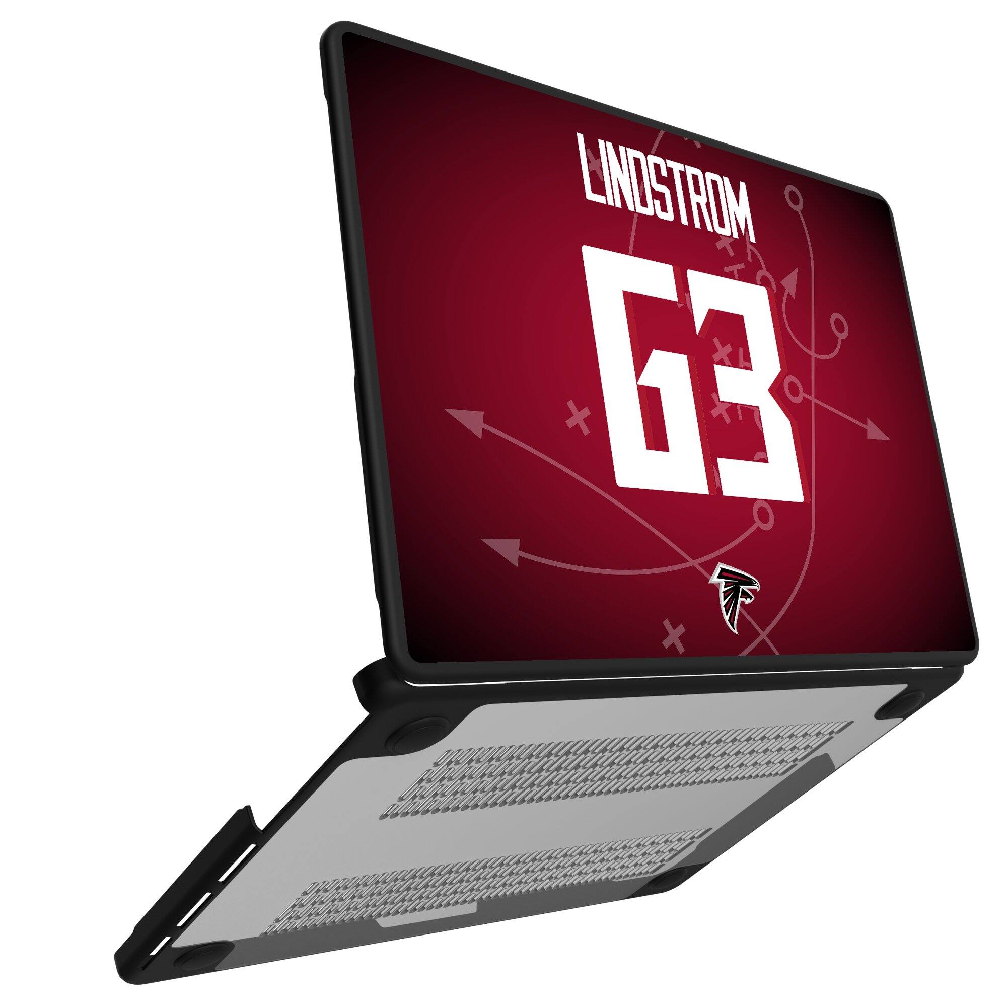 Alt View 1. Keyscaper - Chris Lindstrom Atlanta Falcons MacBook Case - Pro 14 in - Multicolor.