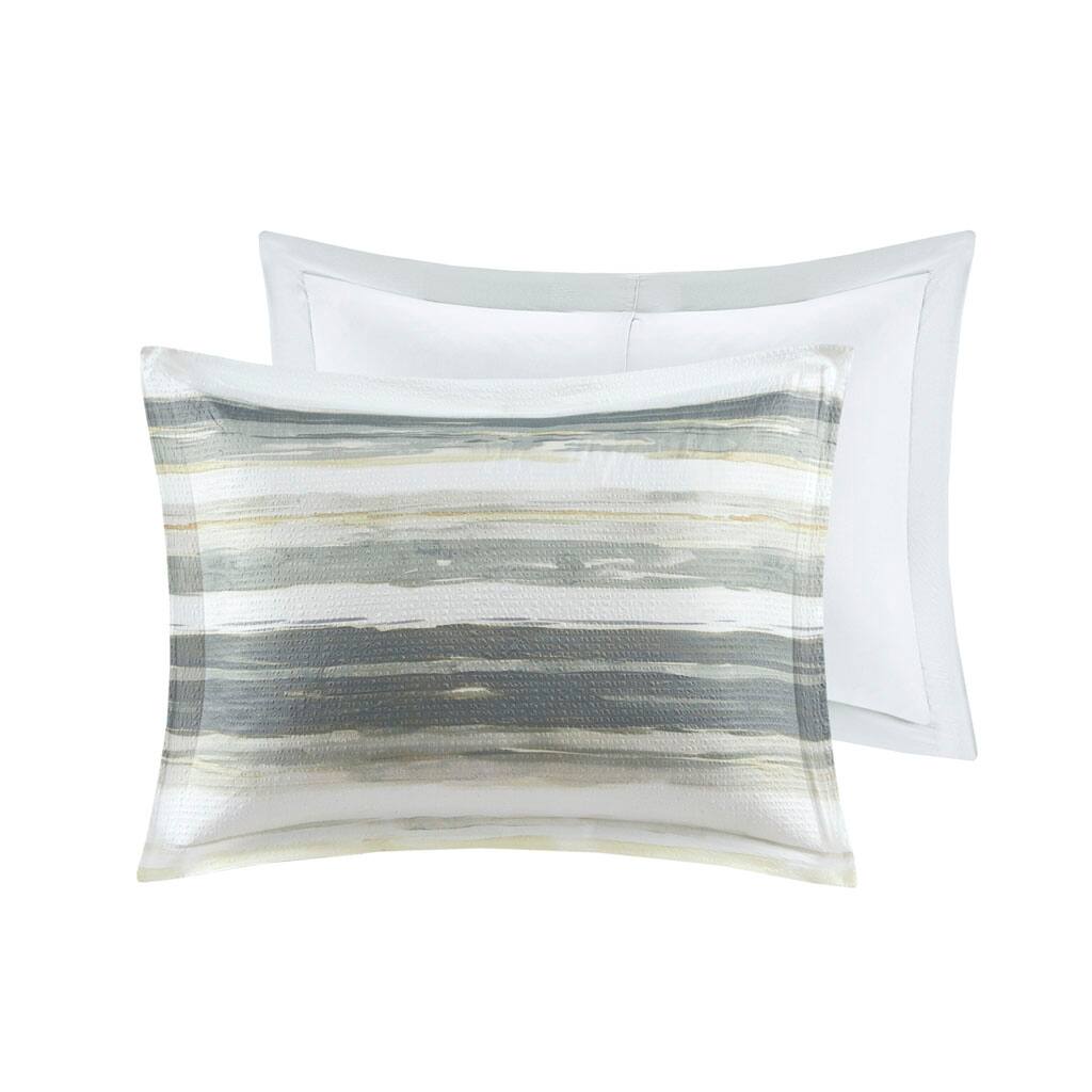 Alt View 3. Gracie Mills - Gracie Mills Javier 8-Piece Tranquil Seersucker Stripe Comforter and Quilt Set Collection - Yellow.