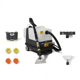 Dapper Supply - Dapper Commercial Carpet Extractor Steam Spray Vacuum Mite Remover Dual Power Cord Deep Cleaning Machine - White