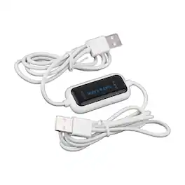 Topteng - USB Data Transfer Cable for PC to PC - Plug & Play, No Software Needed, Fast File Sync for Windows 10/8/7/XP - White