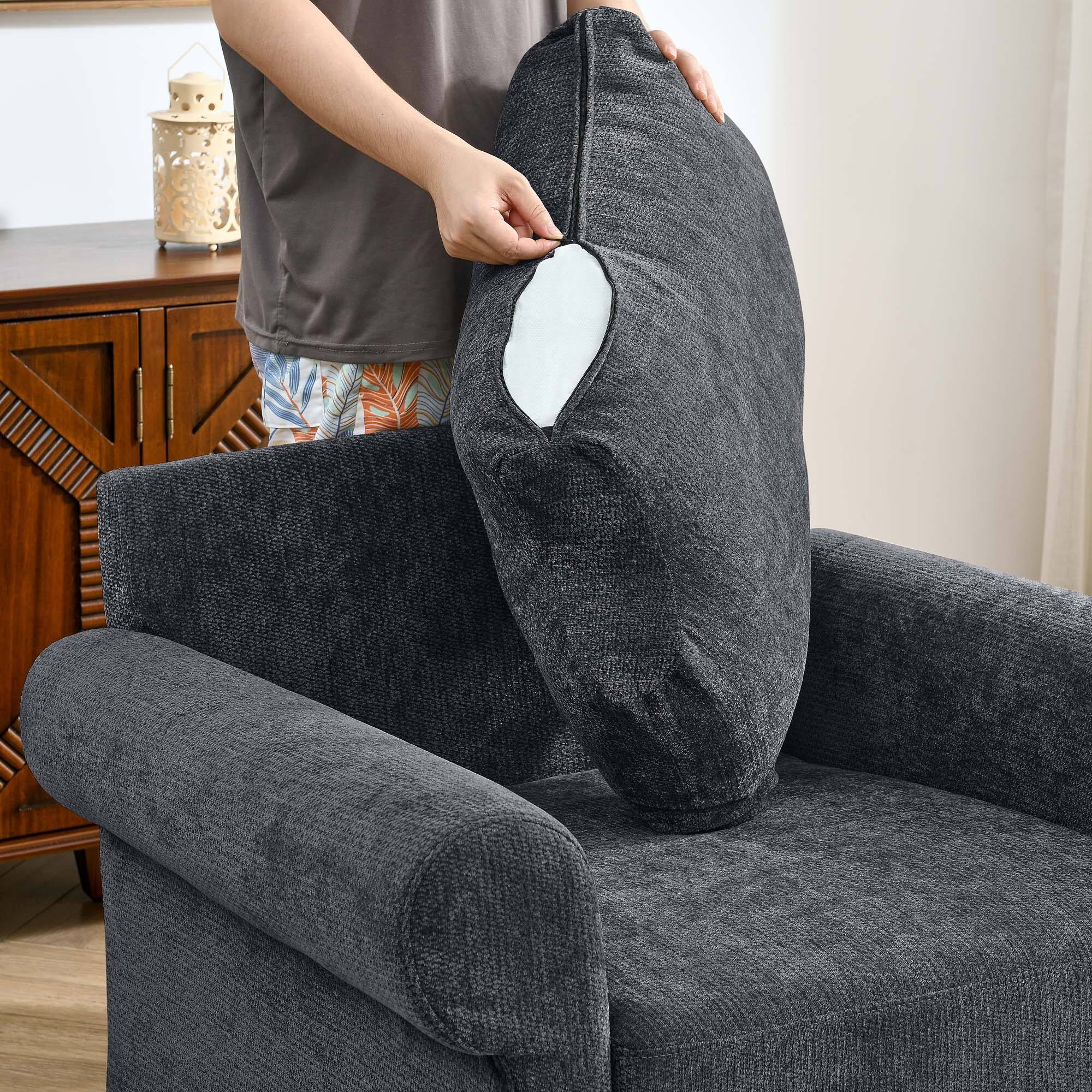 Alt View 8. Forest'nSky - 37.5" Accent Chair Stylish Single Sofa Chair with Ottoman  for Living Room,Grey - Grey.