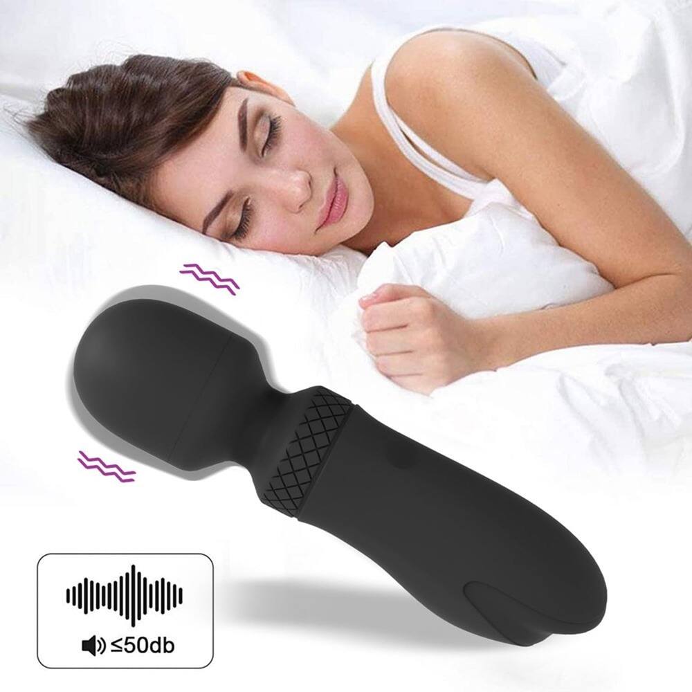 Back. Schertz - Handheld Manual Back Massager, 10 Modes, Small Personal Massager, Black.