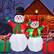 Front. Costway - 6Ft & 5Ft Christmas Inflatable Snowmen Blow Up Christmas Decoration - Multicolor.