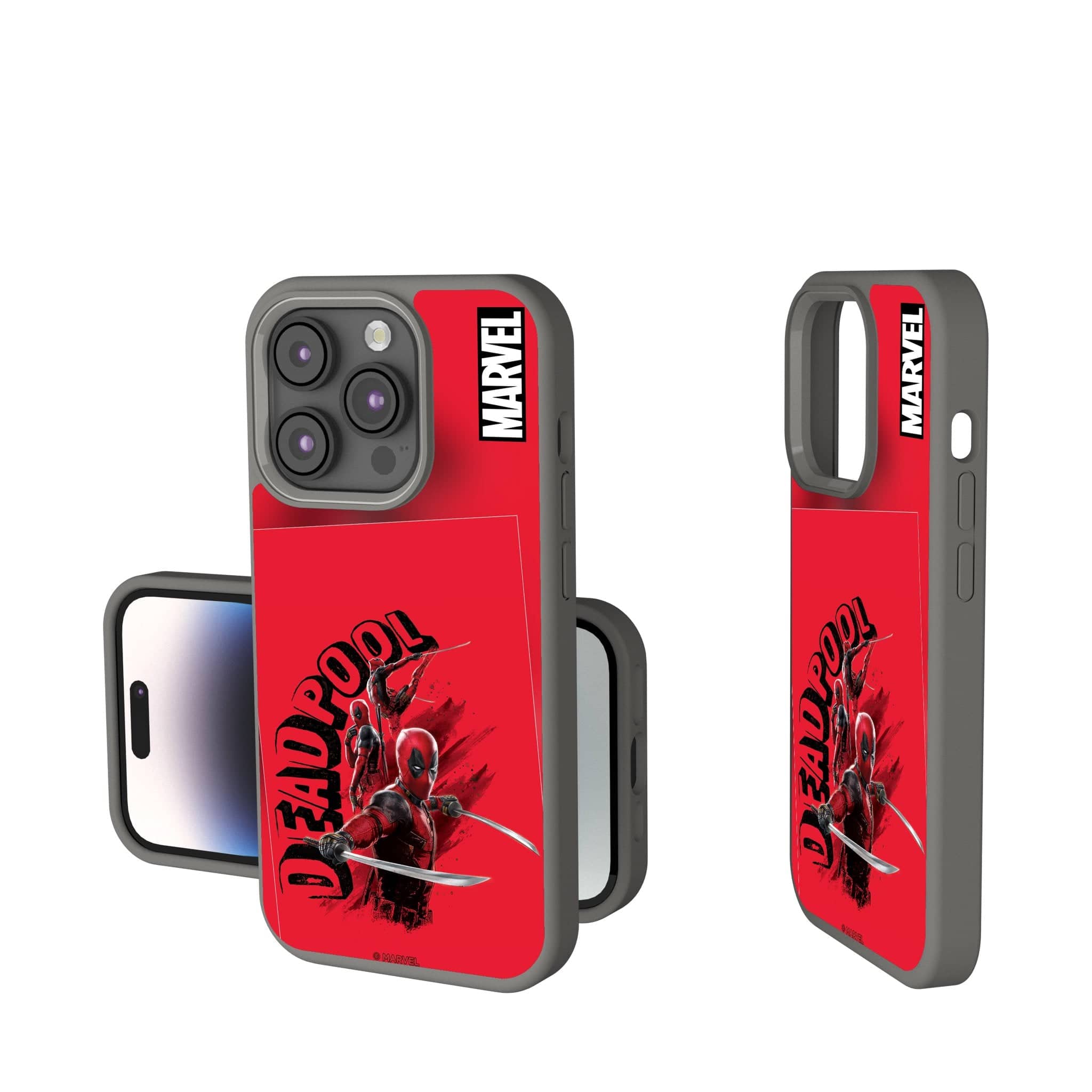 Keyscaper - Marvel Cover Art Soft Touch Phone Case - Apple iPhone 15 - Deadpool
