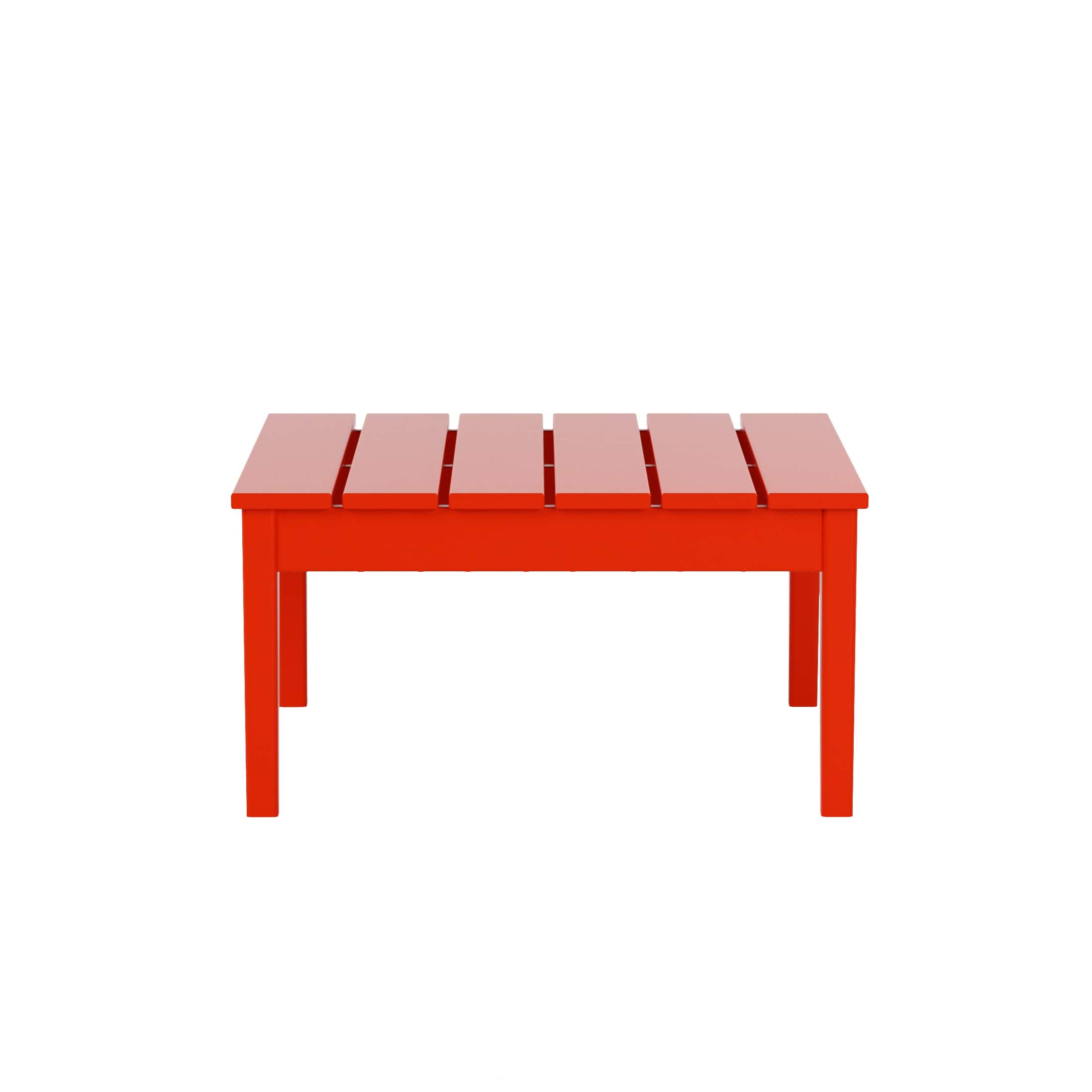 WestinTrends - Ashore Outdoor Patio Modern Adirondack Conversation Table - Red price history on PriceWatchPro