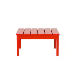 WestinTrends - Ashore Outdoor Patio Modern Adirondack Conversation Table - Red
