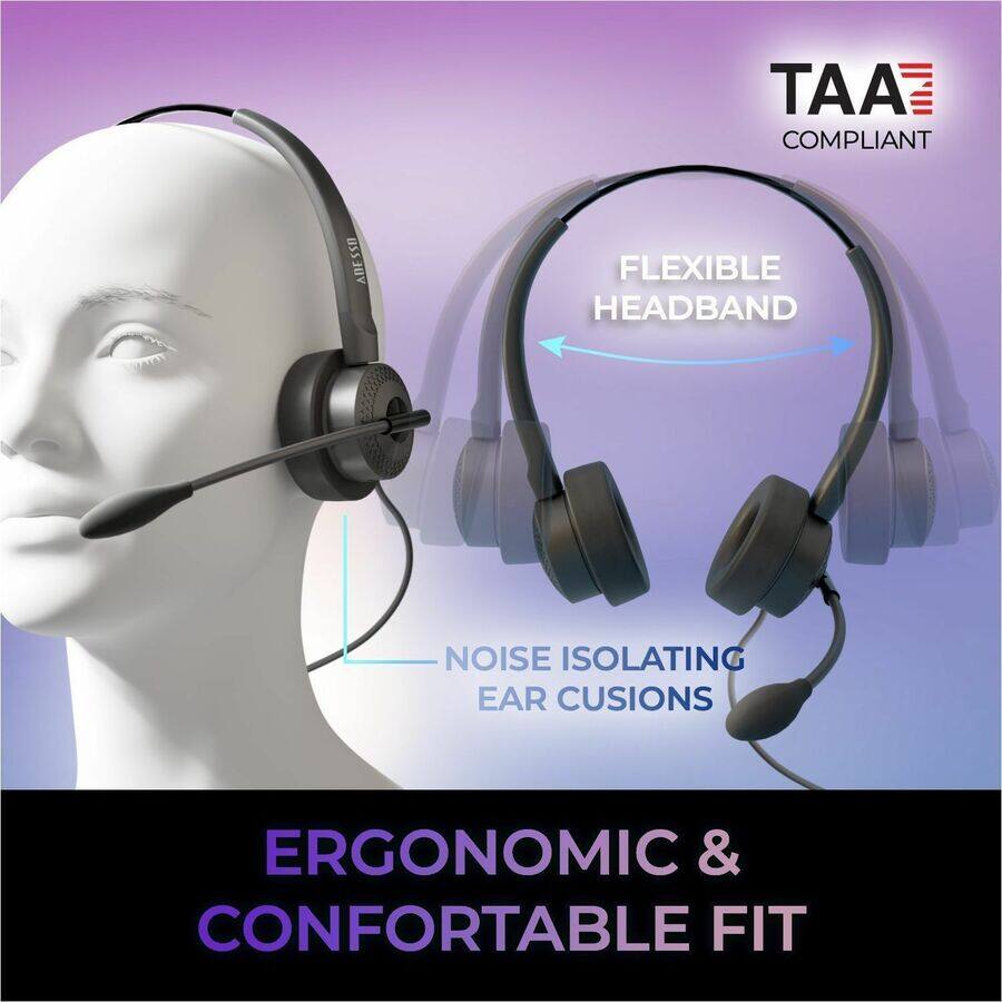 TAA COMPLIANT

558 UV

FLEXIBLE HEADBAND

NOISE ISOLATING EAR CUSHIONS

ERGONOMIC & COMFORTABLE FIT