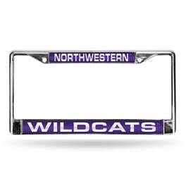 Rico Industries - Northwestern Wildcats Chrome Metal Laser Cut License Plate Frame - Multi