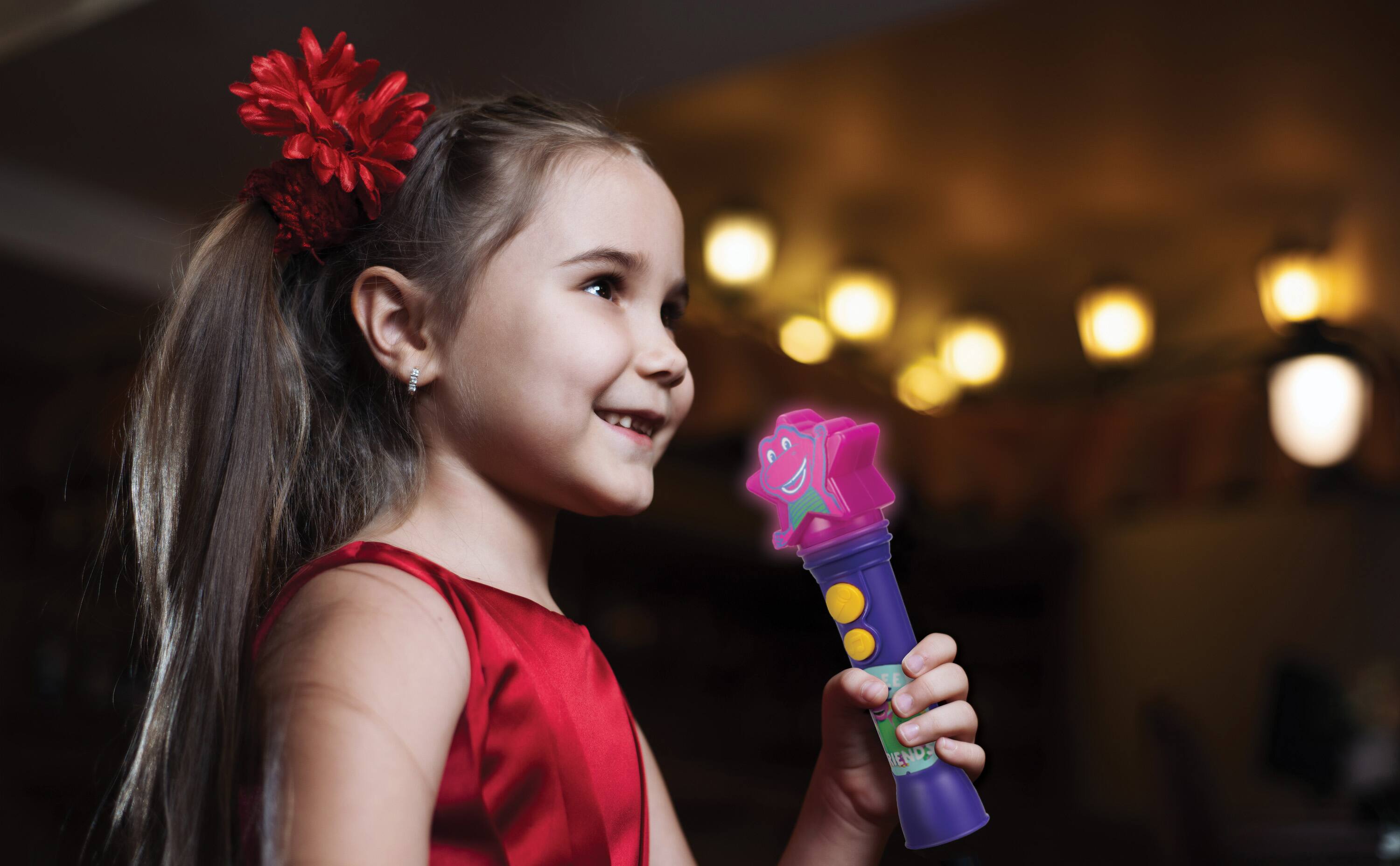 Left. eKids - eKids Barney Sing Along Karaoke Microphone for Kids.