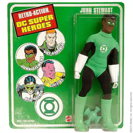 Retro-Action DC Super Heroes
John Stewart
Guy Gardner
Sinestro
Kyle Rayner
Mattel Collector
All rights reserved. © Mattel, Inc. 2013