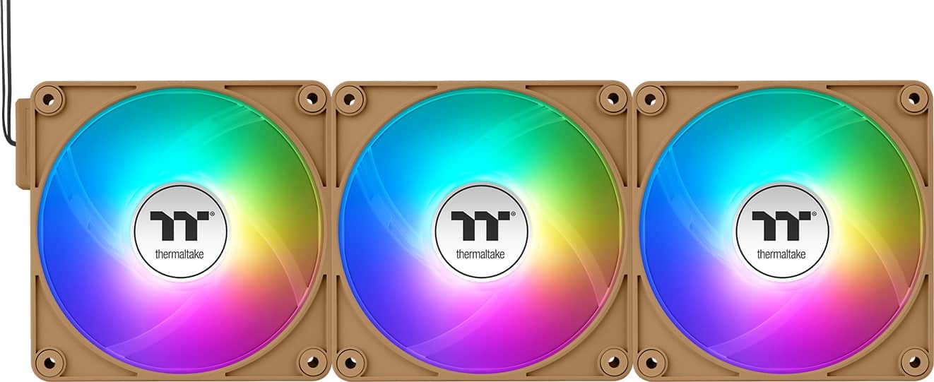 Thermaltake - CT120 EX ARGB Sync 120mm Computer Case Cooling Fan (3-Pack) - Gravel Sand - Front_Zoom