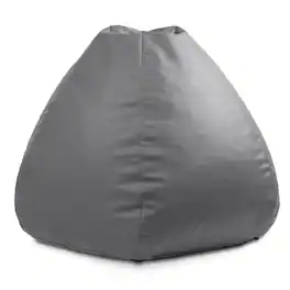 Jaxx - Gumdrop Commercial Grade Bean Bag for Educational Environments, Large Size - Premium Vinyl - Submarine Grey